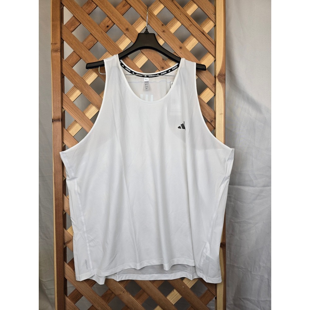 Adidas OTR B Tank Mens 2XL White Running Carrera Sleeveless - New